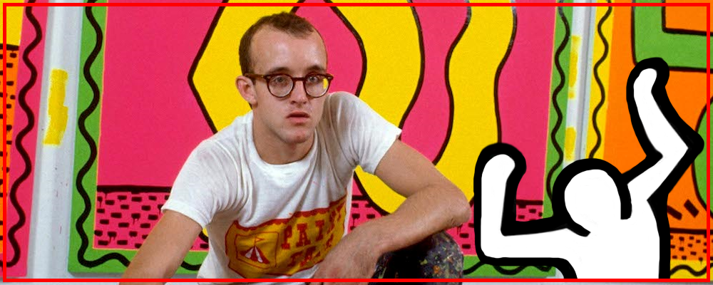 Keith Haring photographed busy at work